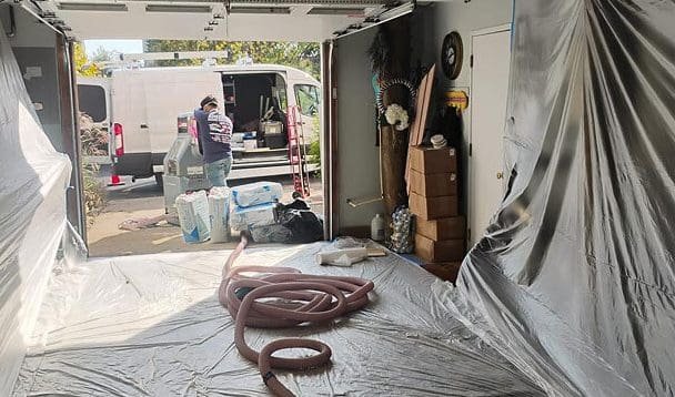 Spray Foam Insulation Garage preparation for insulation installation