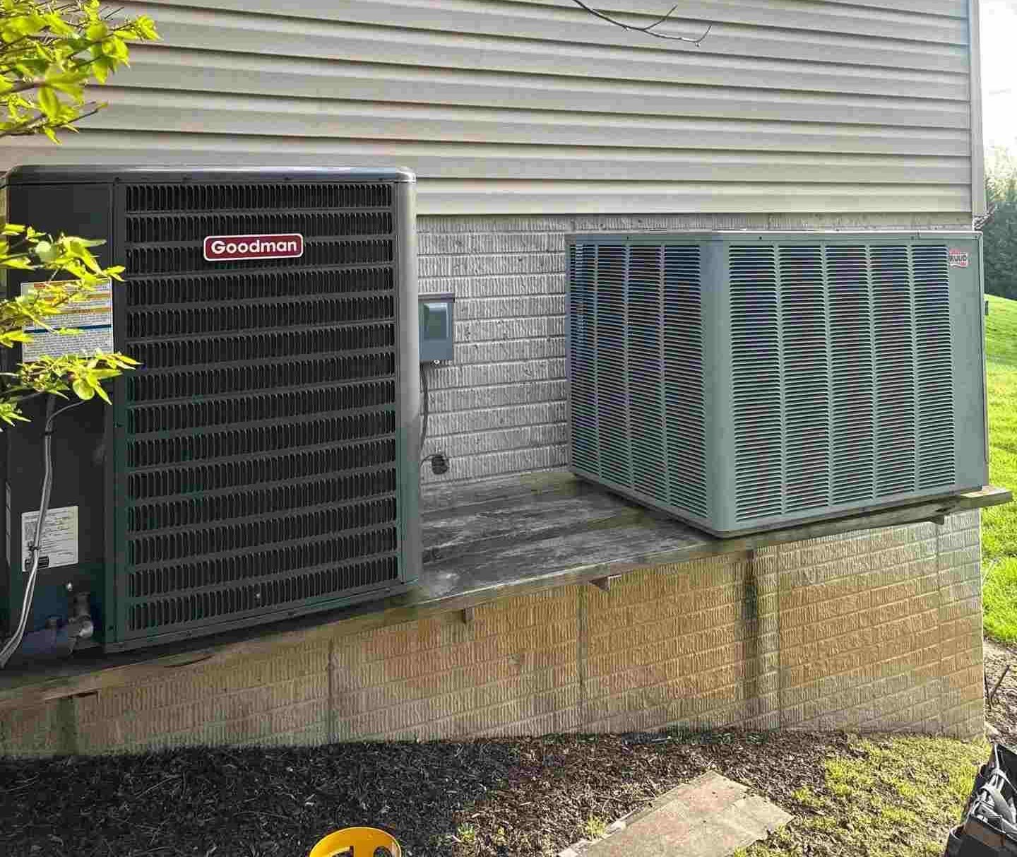 Trusted HVAC contractor inspecting system in a Baltimore home